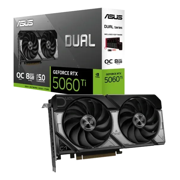 TARJETA DE VIDEO ASUS RTX 5060 TI DUAL OC 8GB DDR7