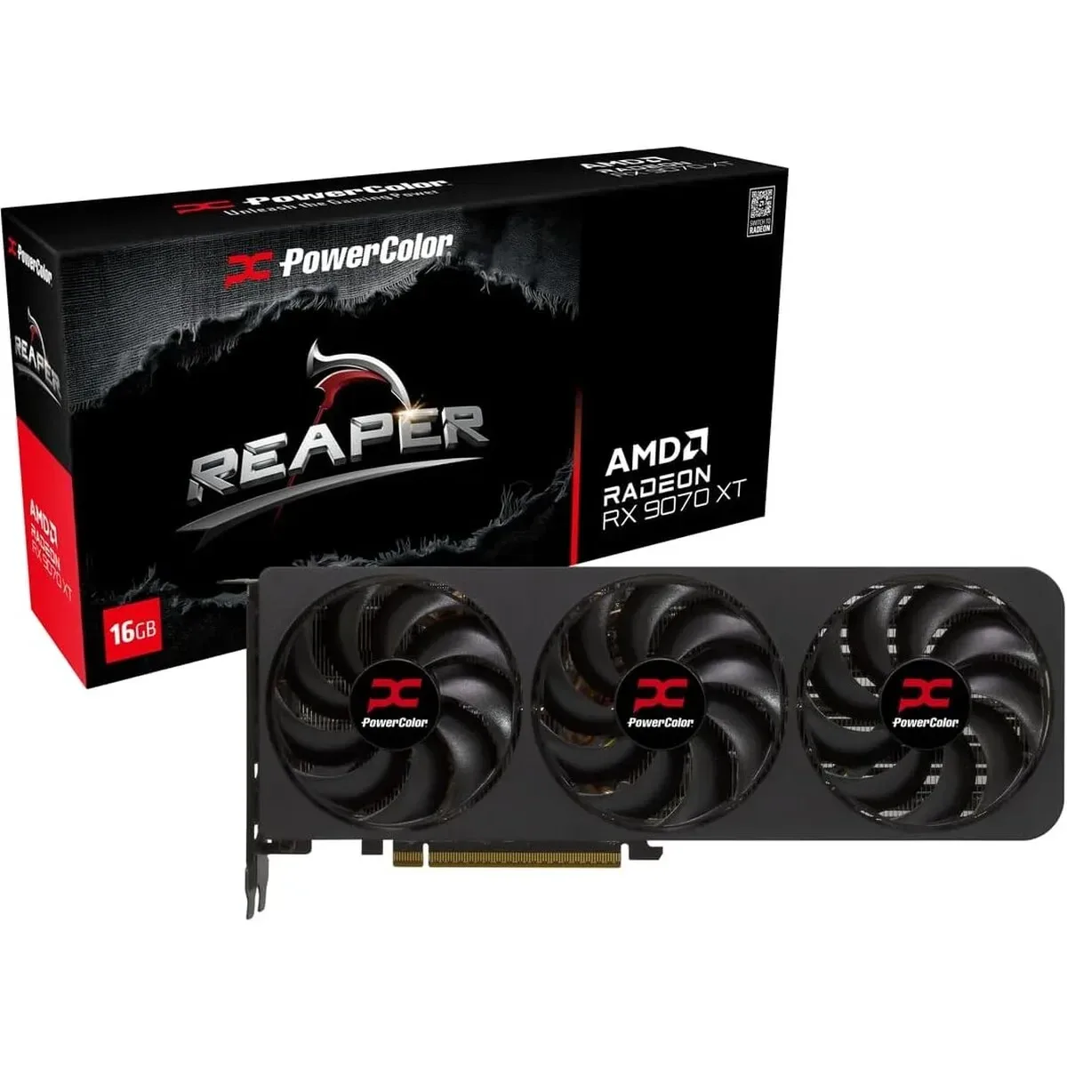 TARJETA DE VIDEO POWERCOLOR RX9070 REAPER DDR6 16GB BLACK