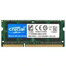 MEMORIA DDR3 8GB 1333-10600MHZ CRUCIAL PORTATIL 2.5"