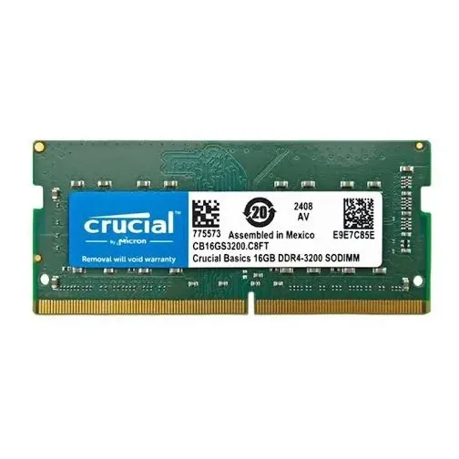 MEMORIA DDR4 16GB 3200MHZ CRUCIAL PORTATIL 2.5"