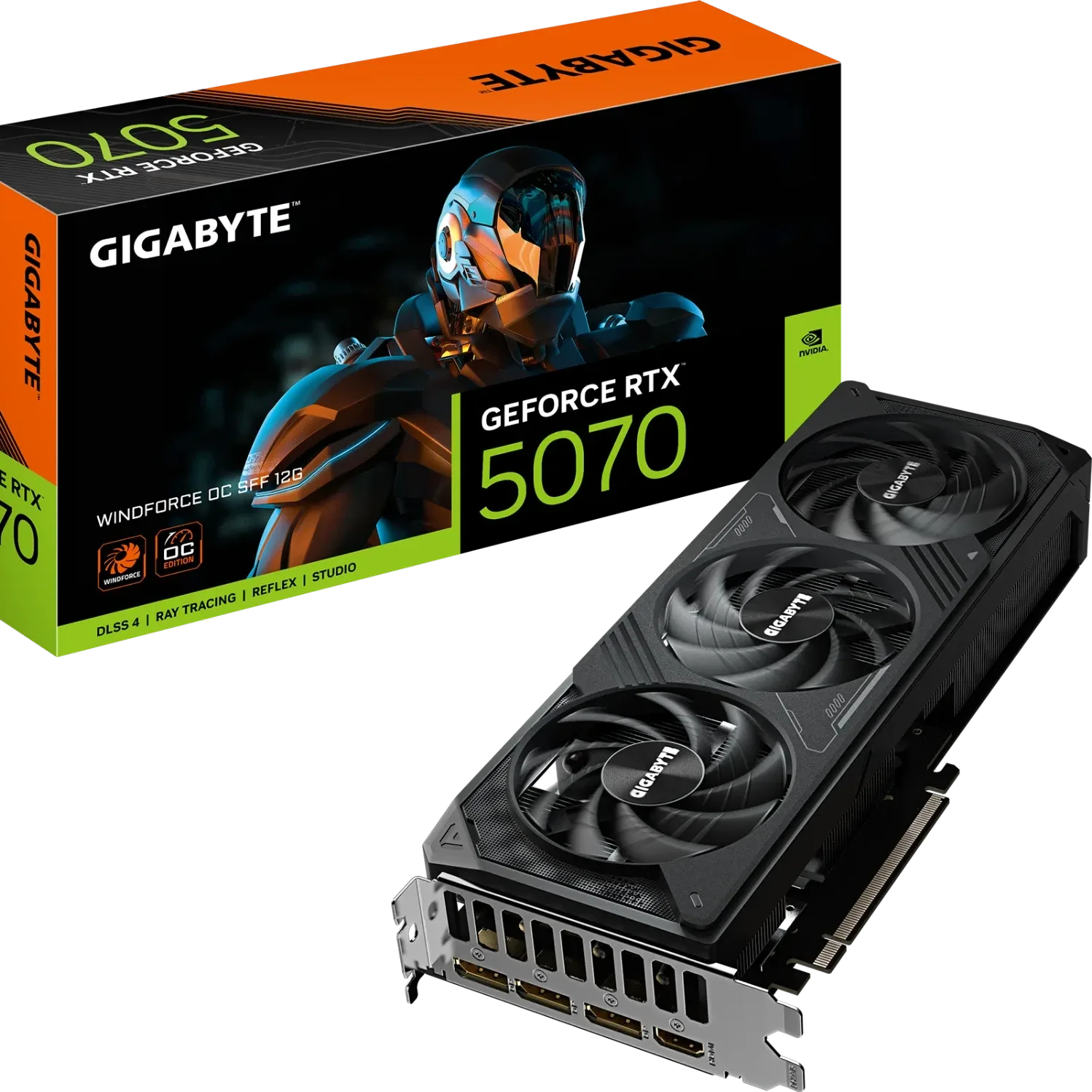 TARJETA DE VIDEO GIGABYTE RTX 5070 WINDFORCE OC SFF 12GB DDR7
