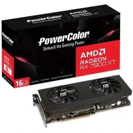 TARJETA DE VIDEO POWER COLOR RX 7800 XT DUAL FAN DDR6 16GB