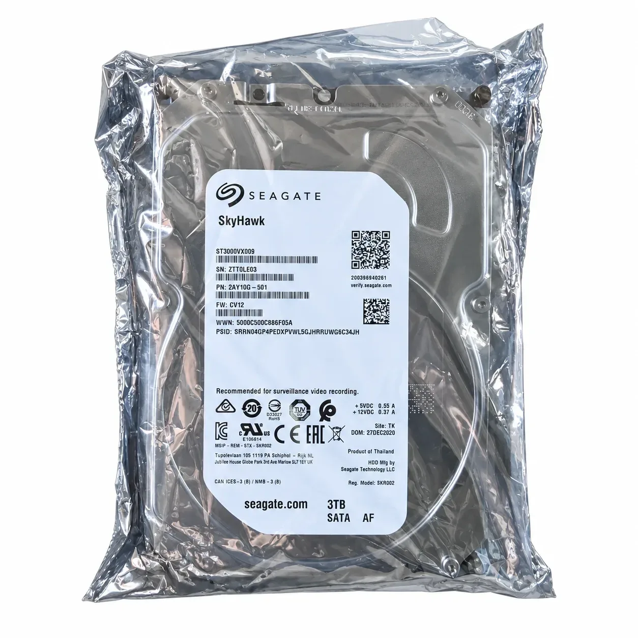 Disco Mecanico 3TB Seagate Skyhawk PC 3.5"