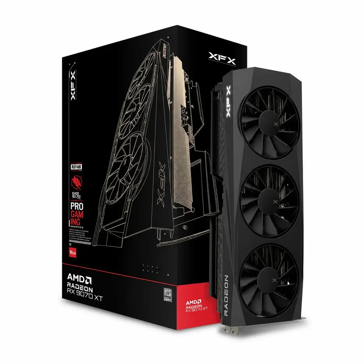 TARJETA DE VIDEO XFX RX9070 XT GAMING PRO DDR6 16GB BLACK