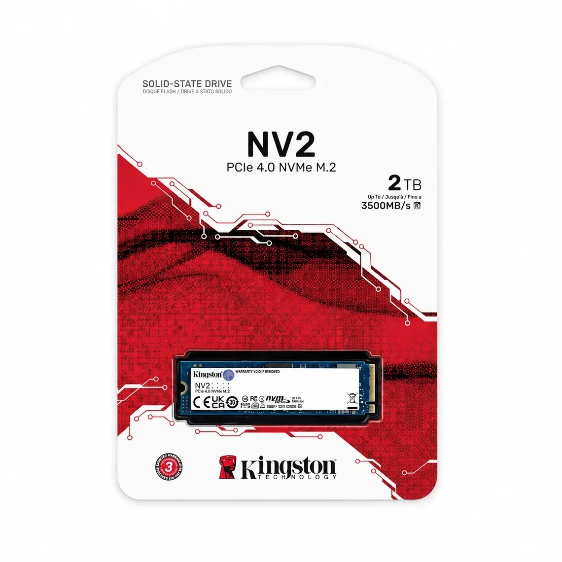 SSD M2 NVME 2280 KINGSTON 2TB NV2 GEN4 - 3500MBS