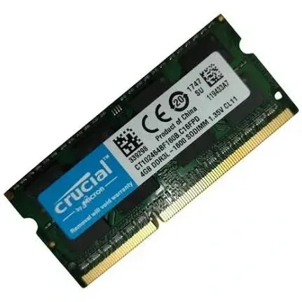 MEMORIA DDR3L 4GB 1600-12800MHZ CRUCIAL PORTATIL 2.5"