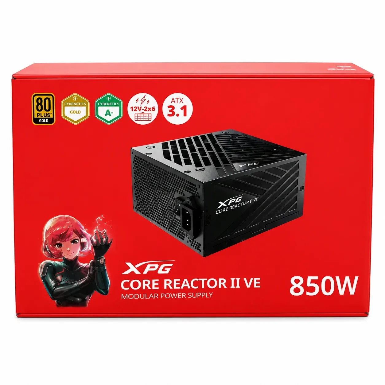 FUENTE DE PODER XPG 850W 80PLUS GOLD MODULAR CORE REACTOR II VE