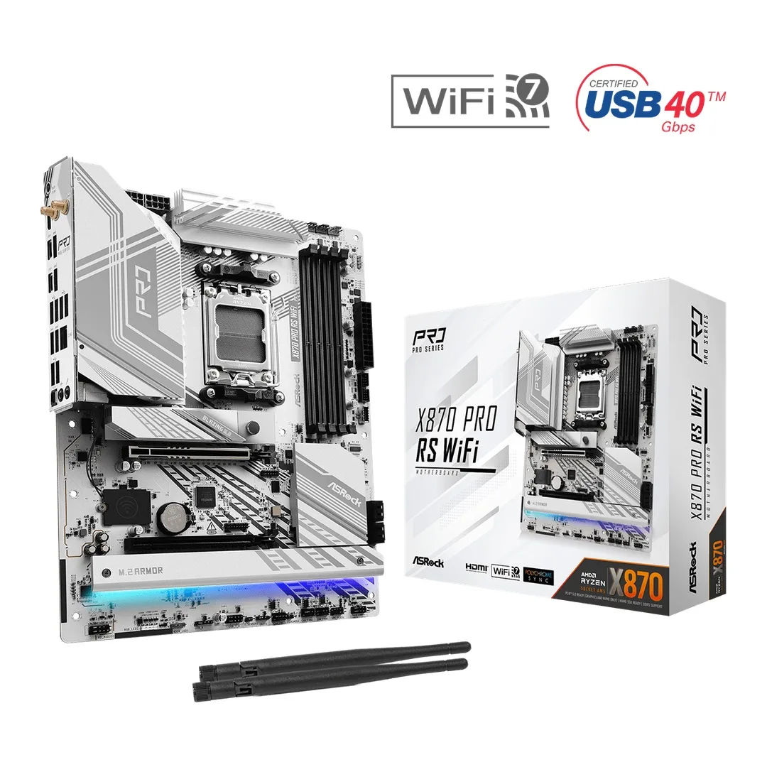 BOARD ASROCK X870 PRO RS WIFI BLANCA AM5