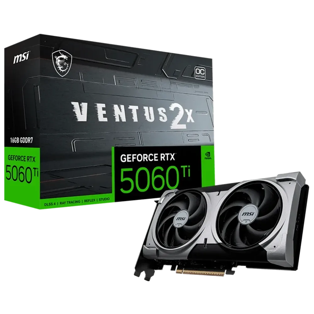 TARJETA DE VIDEO MSI RTX 5060 TI VENTUS 2X 16GB DDR7