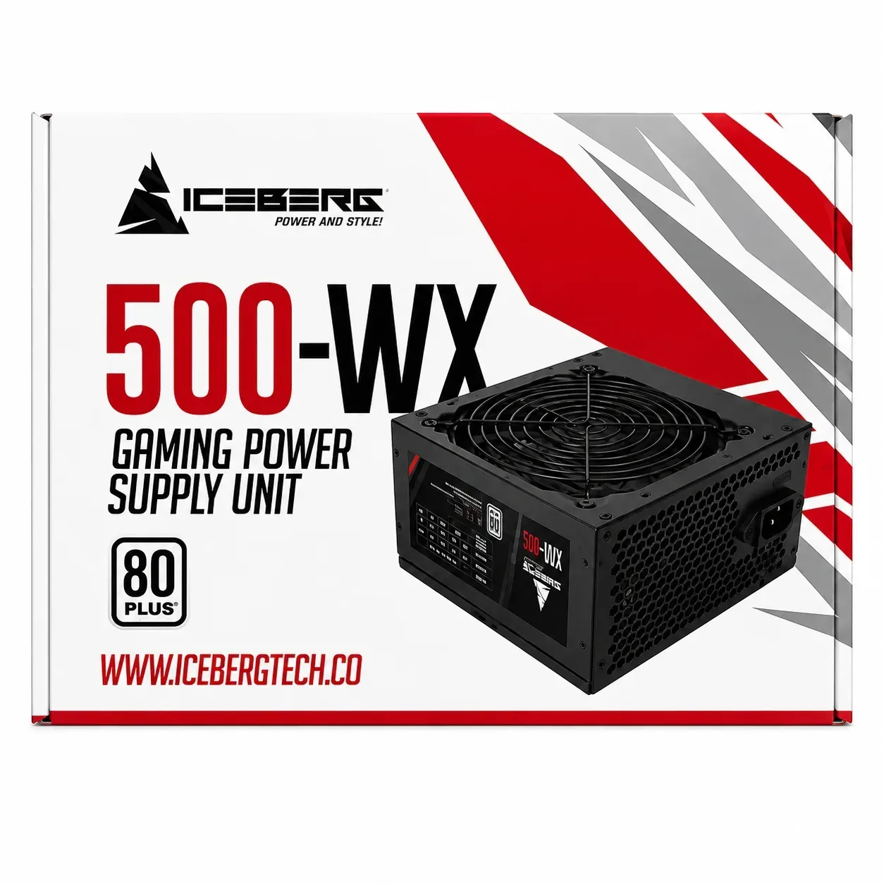 FUENTE DE PODER  ICEBERG 500W  80PLUS WHITE 500-WX