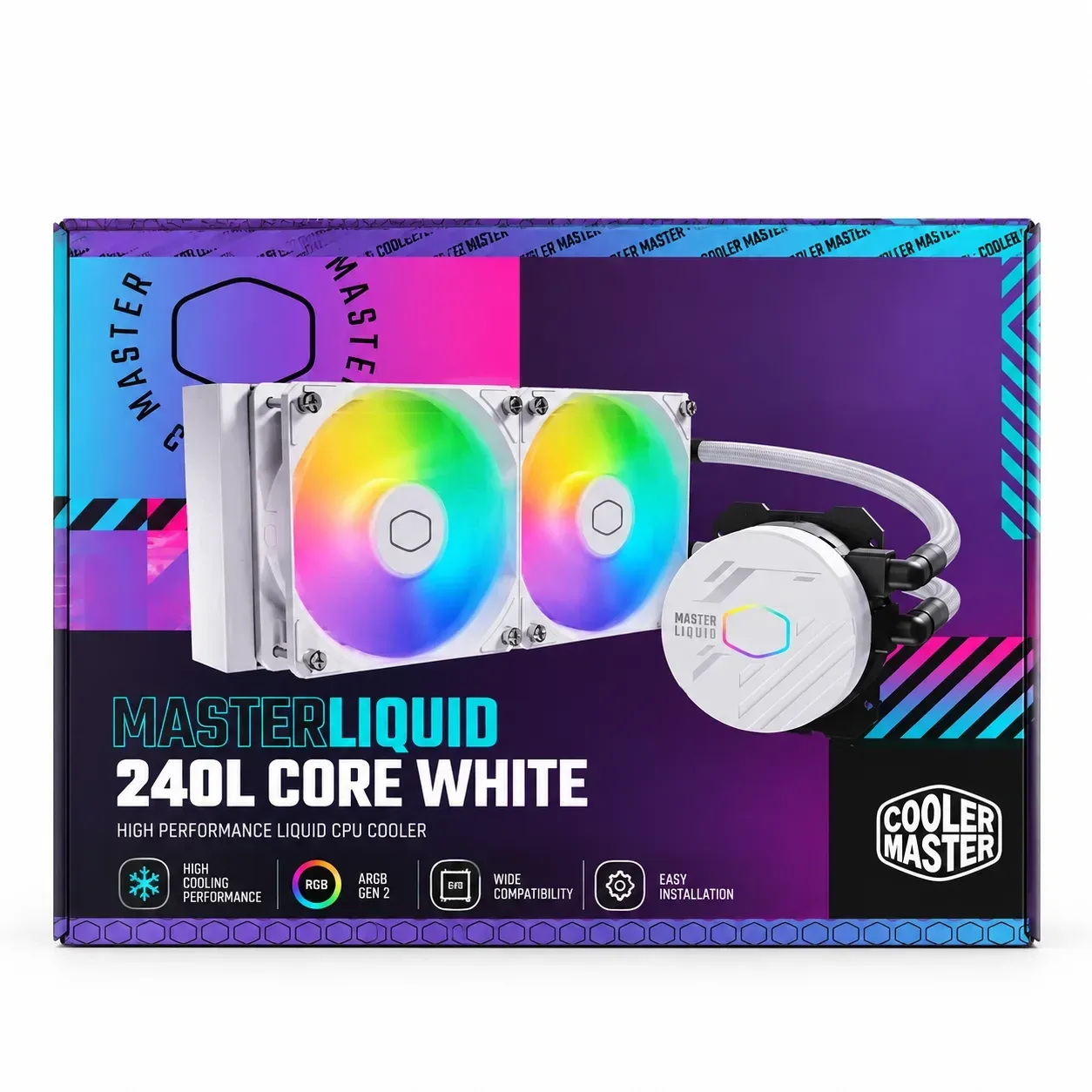 Refrigeracion Liquida Cooler Master 240MM Core Liquid RGB Blanca